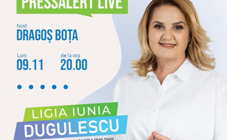  Ligia Dugulescu, candidat PMP Timiș pentru Senat, este acum la PRESSALERT !